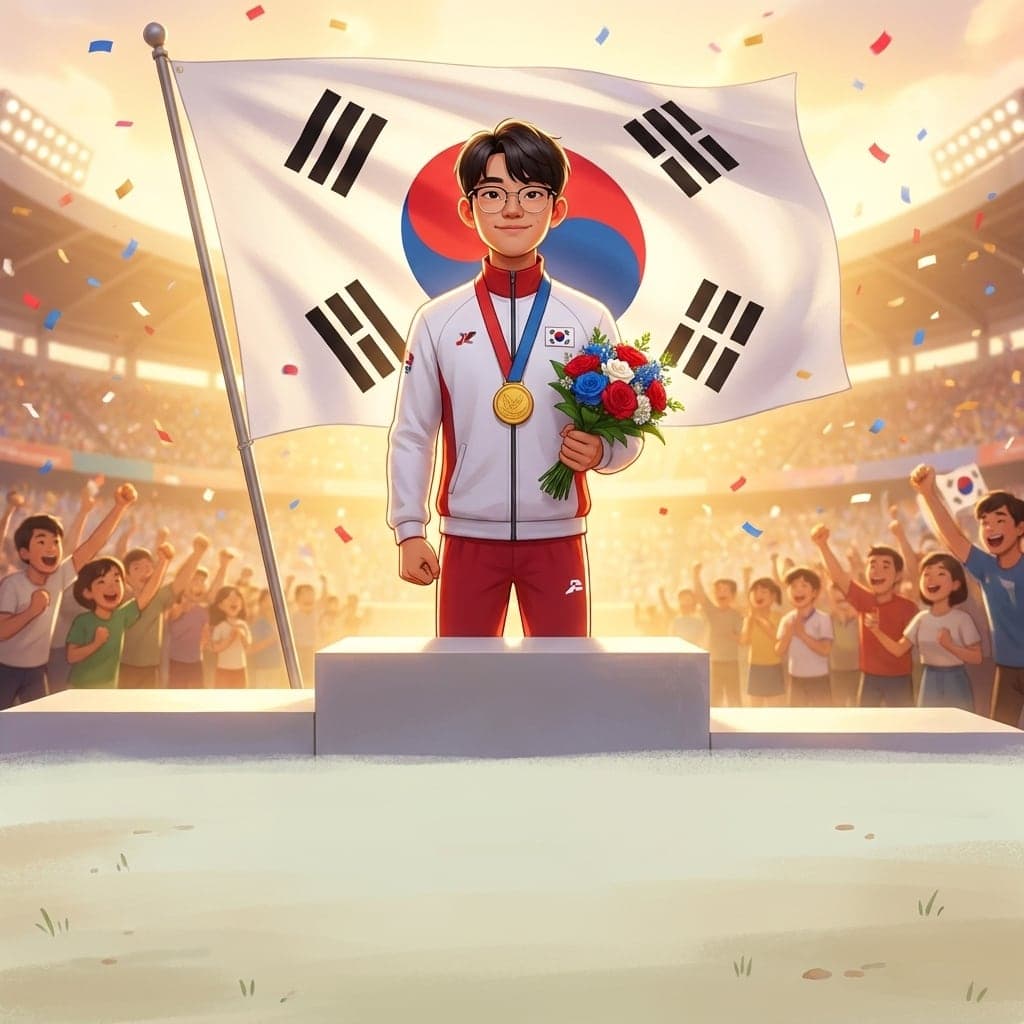 샘플 장면: 시상대